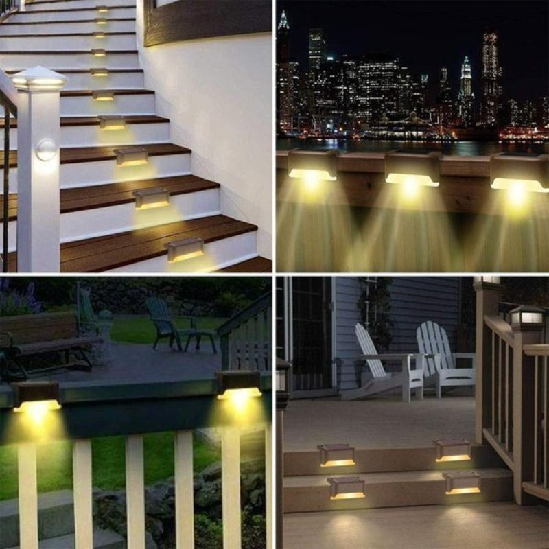 Luminator™ Udendørs LED Solar Trappelys - I dag 2+2/4+4/6+6 Gratis !