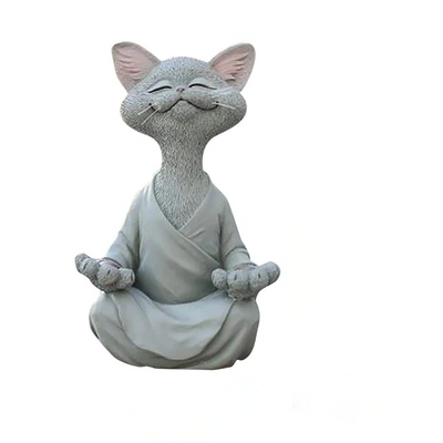 I dag 50% rabat | YogaStatue™ Mediterende Buddha-kat