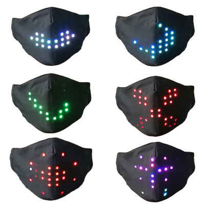 LuminaMask™ Stemmeaktiveret LED-festmaske