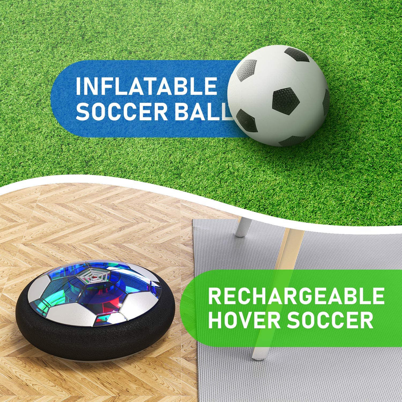 Air Glide Soccer Ball™ (ny version 2023, genopladelig via USB)
