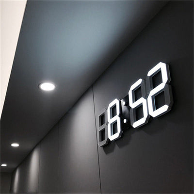 Multifunktionelt LED-vægur med alarm