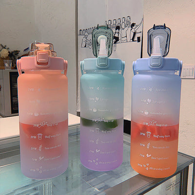 Motiverende vandflaske - 2L miljøvenlig