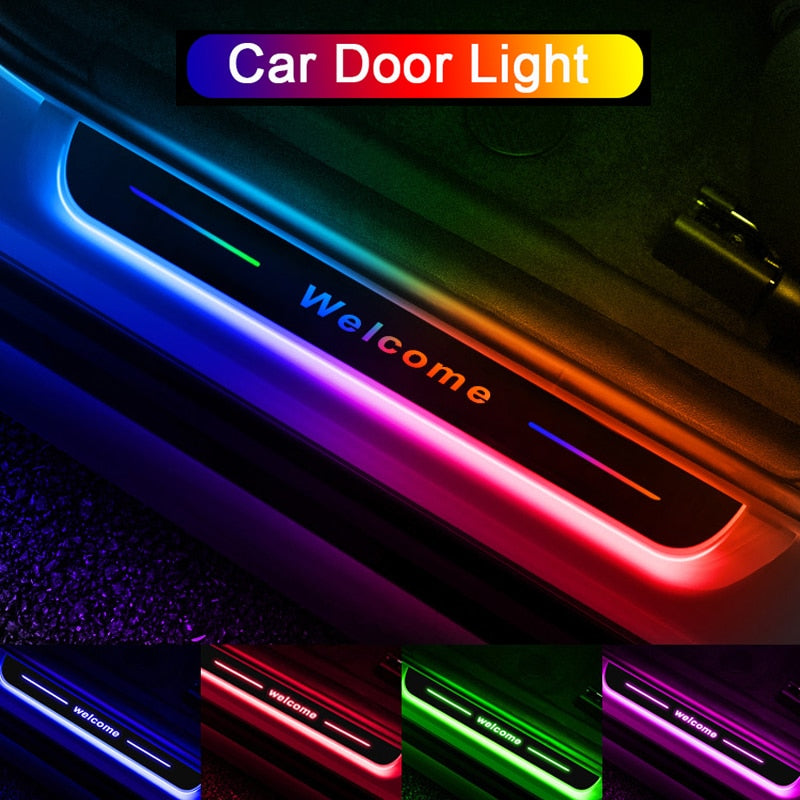 CarGlow™ LED-dørtrinsbeskytter til bilen