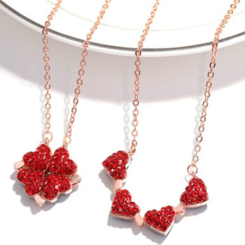 LoversHeart™ Valentinshalskæde med hjerte og kløver | I dag 50% rabat + gratis forsendelse